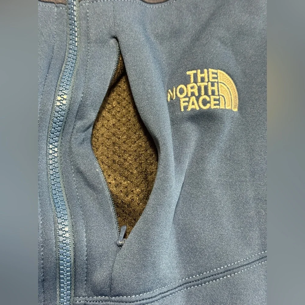 The North Face Jacket Mens Medium Blue TKA Stretch Full Zip Soft-shell Fleece